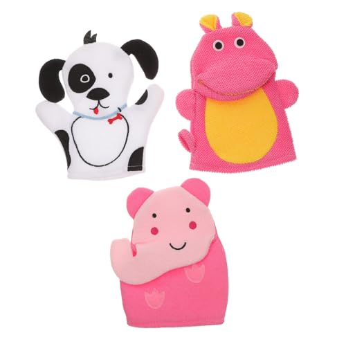 minkissy 3 Stück Badehandschuhe Peeling-hautmassage-schwammbürste Für Jungen Und Mädchen Kleinkinder Babys Zufälliger Stil von minkissy