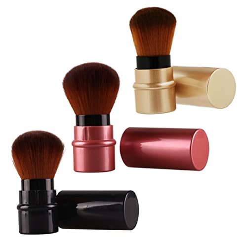 minkissy 3st Foundation-pinsel Foundation-applikator Einziehbare Grundierungsbürsten Make-up-zubehör Einziehbarer Kabuki-pinsel Flüssig Polierbürste Wellpappe Aus Seiden-nylon-wolle Reisen von minkissy