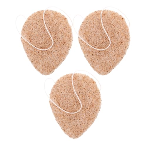 minkissy 3st Gesichtsreiniger Peelingschwamm Universelles Parfüm Für Haarfärbemittel Tiefer Schwamm Flüssiges Parfüm Make-up-entferner-schwamm Gesundheitsapplikator Beige von minkissy