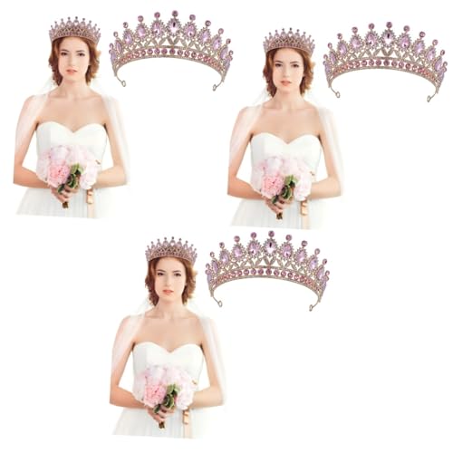 minkissy 3st Haarschmuck Mit Diamantkrone Brautschmuck Strass-kronen-stirnband Make-up-juwelen Haarschmuck Für Bräute Junggesellin Krone Tortenaufsatz Hochzeitskrone Rosa Zinklegierung minkissy 3st Haarschmuck Mit Diamantkrone Brautschmuck Strass-kronen-stirnband Make-up-juwelen Haarschmuck Für Bräute Junggesellin Krone Tortenaufsatz Hochzeitskrone Rosa Zinklegierung von minkissy