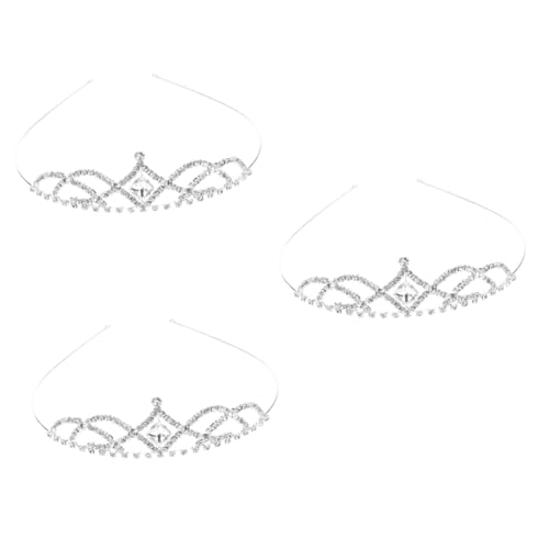 minkissy 3st Krone Stirnband Hochzeit Brautkrone Frauenkrone Kinder-tiara Kristalldekor Weiblich Hochzeitskrone Kinderkrone Tiara Für Mädchen Königin Krone Kopfbedeckung Für Damen Strass von minkissy