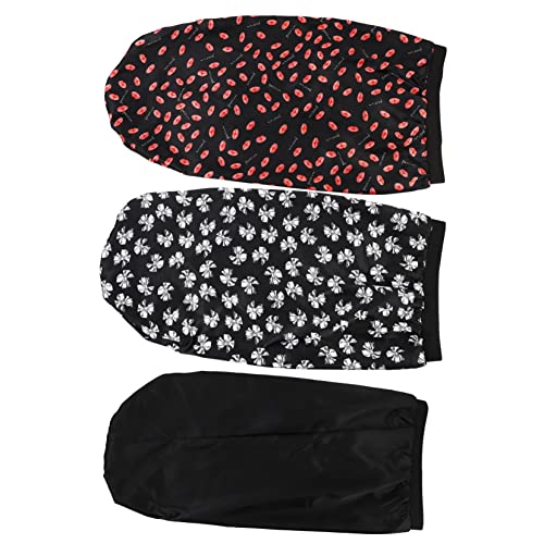 minkissy 3stücke Satin Schlafhaube Zum Schlafen Elastische Damen-mütze Hochwertige Satin-haube Für Naturrehaar Locken Zöpfe Verstellbares Gummiband Bequem Und Langlebig von minkissy