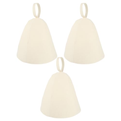 minkissy 3Stücke Verdickter Saunahut für Damen und Herren Wärmeisolierung Bequemer Filzhut Tragbare Sauna Mütze Flexibel für Sauna und Wellness von minkissy