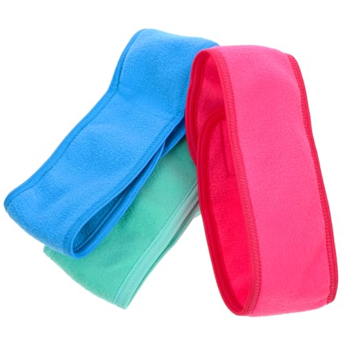 minkissy Praktische 3pcs Frauen Stirnband Hautpflege Gesicht Waschen Band Yoga Stirnbänder Elastische Decor von minkissy