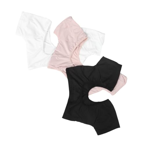 minkissy 3stücke Achselpolster Für Damen Schweißunterhemd Mit Atmungsaktivem Schweißschutz Waschbares Achselshirt Achselschweiß-kurzweste Achselschweißweste Schweißabsorbierende von minkissy