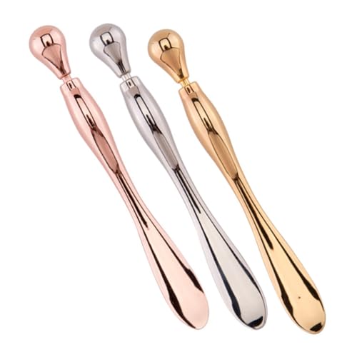 minkissy 3stücke Augenmassagegeräte Metall Make-up-spatel Gesichtscreme-löffel Up-schaufel Applikator Für Schwellungsreduzierung Hautpflege Werkzeug von minkissy