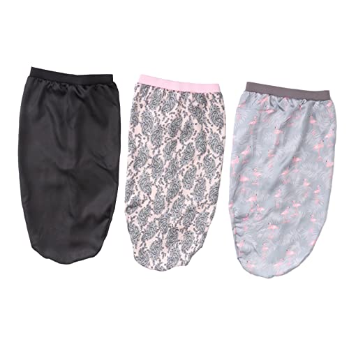 minkissy 3stücke Breitkrempiger Schlafhaube Haare Schützen Hochelastischer Hut Schlafmütze Für Frauen Haarschutzhut Aus Strapazierfähigem Material von minkissy