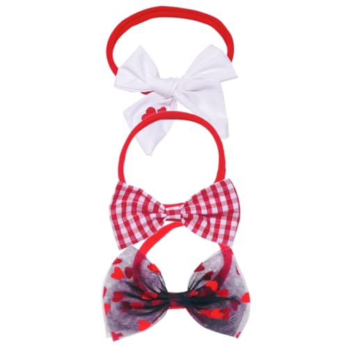 minkissy 3stücke Haarband Mit Schleife Für Mädchen Elastische Haargummis Für Hochzeiten Geburtstagsfeiern Und Alltagslooks Und Kariert Für Frisuren von minkissy