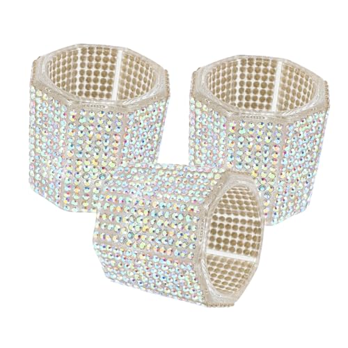 minkissy 3stücke Nagelglasbecher Mit Strassverzierungen Nagelzubehör-organizer Becherreinigungswerkzeuge Für Nailart-pinsel Achteckige Form Für Stabilität Bei Maniküre-techniken von minkissy