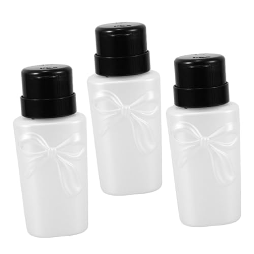 minkissy 3stücke Pumpflasche Für Nagellackentferner Leere Kunststoffflasche Nachfüllbar Für Make-up-entferner Verschließbar Für Unterwegs Kontrollierte Dosierung Für Salon Oder von minkissy