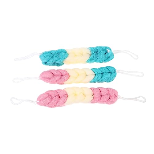 minkissy 3stücke Rückenschrubber-handtuch Aus Hochwertigem Material Für Duschen Mit Griffen An Beiden Enden Für Einfache Bedienung Zum Peeling Und Reinigen Der Haut Peeling-badetuch Für Kör von minkissy