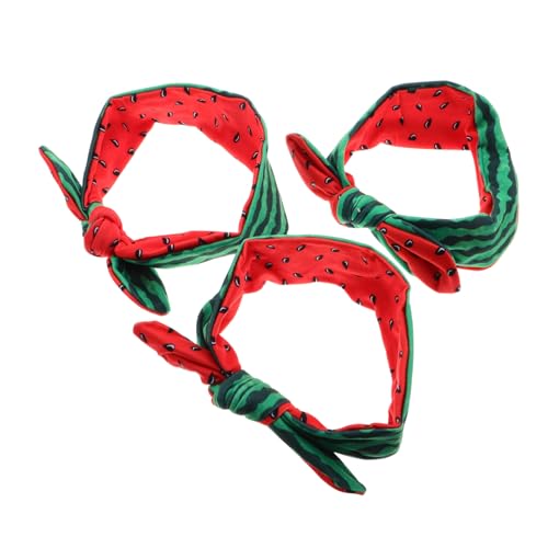 minkissy 3stücke Stirnband Mit Schleife Und Hasenohren Doppelseitiges Wassermelonen-design Elastische Kopfbedeckung Für Kleinkinder Und Mädchen Sommerliches Haarband Für Alltag Und von minkissy