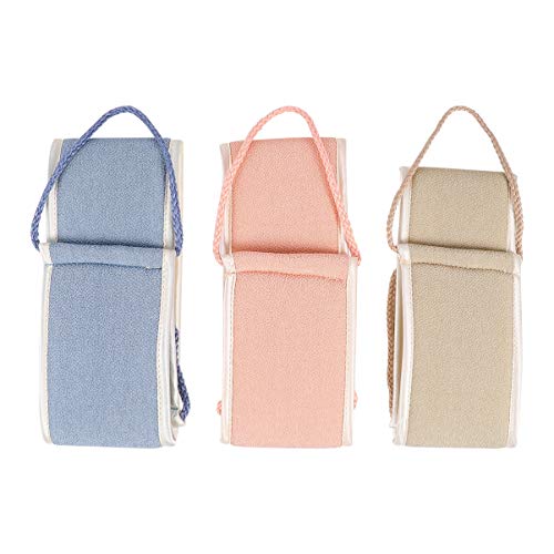 minkissy 3stücke Teiliges Back Scrubber Exfolierende Badetücher Für Rücken Und Körper Aus Pflanzlichen Fasern Zur Sanften Hautreinigung Und Ölentfernung Für Optimale Körperpflege von minkissy
