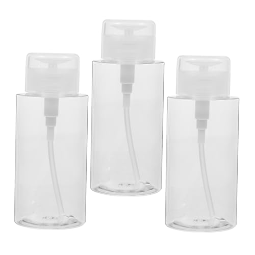minkissy 3stücke Push-down-pumpspenderflaschen Für Nagellackentferner Push-top-flaschen Behälter Make-up-entferner Flüssigkeitsspender Klar von minkissy