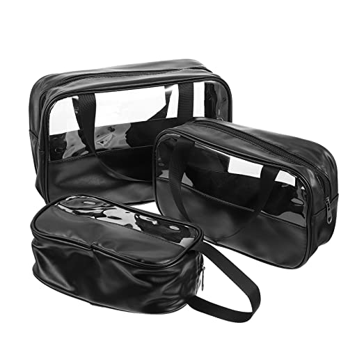 minkissy 3stücke Transparente Reise-Kosmetiktasche Mit Großer Kapazität Wasserdichtes Design Organizer Für Make-up Und Toilettenartikel Leicht Und Tragbar Für Damen Und Frauen von minkissy