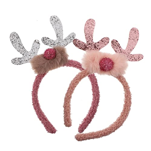 minkissy 3stücke Weihnachts Junge Mädchen Haarreifen Mit Liebevollen Elchgeweihen Niedliche Party-haaraccessoires Für Junge Mädchen Für Weihnachtsfeiern Und Kindergeburtstage von minkissy