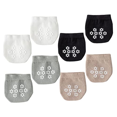 minkissy 4 Paare Halbe Socken No-show-liner-socken Atmungsaktive Zehensocken Anti Unsichtbare Socken Halbnahtlose Socken Schuhdeo Damen Gewöhnliche Niedrig Geschnittene Socken Baumwolle von minkissy