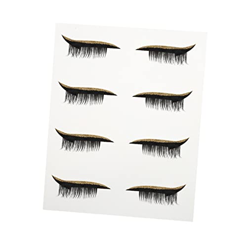 minkissy 4paare Eyeliner-aufkleber Wasserfest Selbstklebend Augenlid Band Shiny Lash Decals Make-up-tools Eyeliner Zum Aufkleben von minkissy
