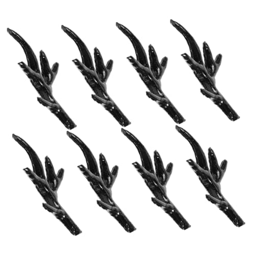minkissy 4 Paare Geweih Stirnband Geweih Für Haarspangen Haarnadeln Diy-zubehör Hirschgeweihe Zum Basteln Mini Geweih Weihnachts-kopfschmuck-accessoires Black Plastik von minkissy