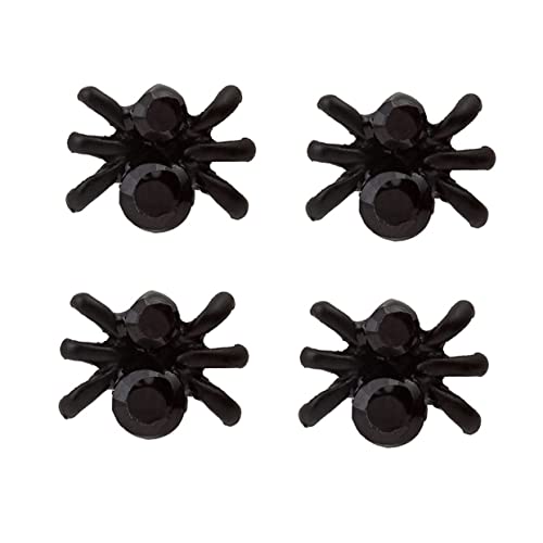 minkissy 4 Paare Halloween Ohrringe Damen Spider Form Ohrstecker Cartoon Anhänger Party Schmuck Zubehör für Kostüm und Alltag von minkissy