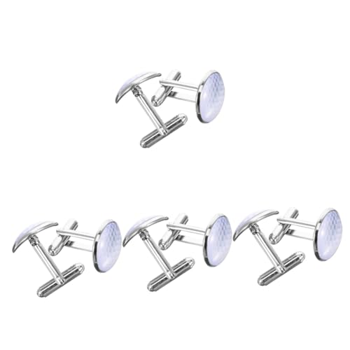 minkissy 4 Paare Hochwertige Golf Manschettenknöpfe für Herren Elegantes Design Langlebige Metall Glasmaterialien Accessoire für Anzüge Perfektes für Besondere Anlässe von minkissy