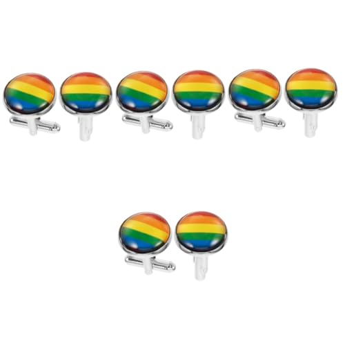 minkissy 4 Paare Regenbogen-Manschettenknöpfe ihn Smoking für Männer Hemd Männer Shirt Ärmel Arm Manschettenknöpfe für Anzüge Anzug Manschettenknöpfe Zinklegierung minkissy 4 Paare Regenbogen-Manschettenknöpfe ihn Smoking für Männer Hemd Männer Shirt Ärmel Arm Manschettenknöpfe für Anzüge Anzug Manschettenknöpfe Zinklegierung von minkissy