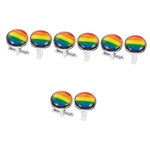 minkissy 4 Paare Regenbogen-manschettenknöpfe Für Männer Arm Männerzubehör Männer Shirt Ärmel Smoking Ihn Anzug Manschettenknöpfe Anzug Schmuck Zinklegierung minkissy 4 Paare Regenbogen-manschettenknöpfe Für Männer Arm Männerzubehör Männer Shirt Ärmel Smoking Ihn Anzug Manschettenknöpfe Anzug Schmuck Zinklegierung von minkissy
