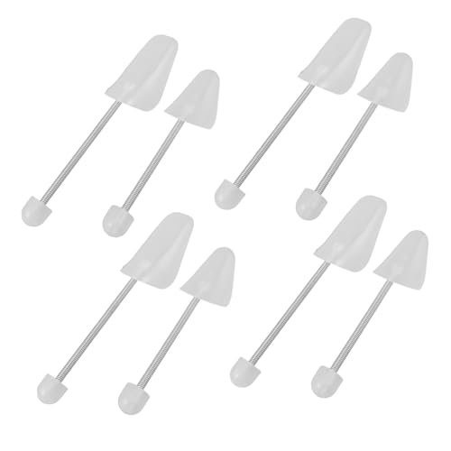 minkissy 4 Paare Verstellbare Kunststoff Schuhspanner mit Federdruck Schuhformer für Damen und Herren Leichte Kompakte Einlegesohlen zur Form Faltenbewahrung für Reise und Alltag von minkissy