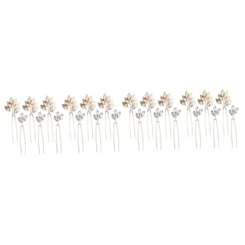 minkissy 4 Packungen Haarnadel Aus Legiertem Blatt Braut Kopfschmuck Haarknotengabel Hochzeitshaarschmuck Für Frauen Haarknoten-stick Tiara Legierung Strasssteine Schmücken von minkissy