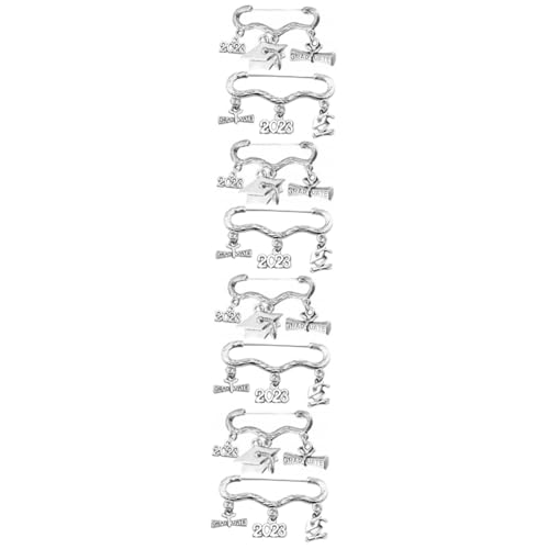 minkissy 4 Sätze Bachelor-cap-brosche 2023 Brosche Abschluss Grad Brosche Absolvent Stifte Graduierung Anstecknadel Emaille Hoch Pin Silver Legierung 2 Stücke * 4 von minkissy