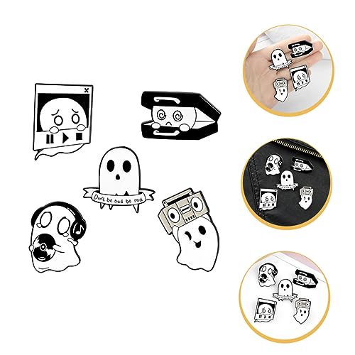 minkissy 4 Sätze Brosche Kopfhörer Koffer Punk Pin Emaille Kleidung Brosche Kleidung Abzeichen Emaille Pin Rucksack Musik Pin Goth Pin Anstecknadel Anstecknadel Für 5 Stücke * 4 von minkissy