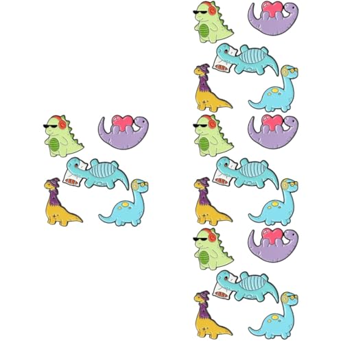 minkissy 4 Sätze Cartoon Dinosaurier Broschen Niedliche Tier Broschen Für Kleidung Taschen Jacken Und Hüte Bunte Anstecker Mit Sicherem Verschluss Langlebig Und Hautfreundlich 5 Stück * 4 von minkissy