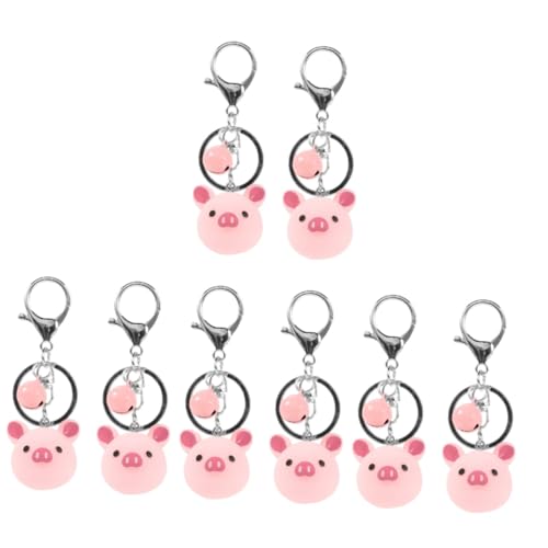 minkissy 4 Sätze Cartoon Schlüsselanhänger Schweinchen Mit Glocke Kreative Hängende Anhänger Für Dekoration Und Zubehör Für Taschen Und Schlüssel Zufällige 2 Stücke * 4 von minkissy
