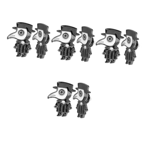 minkissy 4 Sätze Doctor Broschen Schwarzer Emaille Anstecker Für Damenbekleidung Vielseitige Dekoration Für Schals Hüte Anzüge Punkiger Für Anlässe 2 Stück * 4 von minkissy