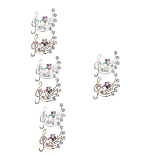 minkissy 4 Sätze Musiknote Broschen Anstecknadel Antifall Kleidungsaccessoires Für Frauen Elegant Für Besondere Anlässe 2 Stück * 4 von minkissy