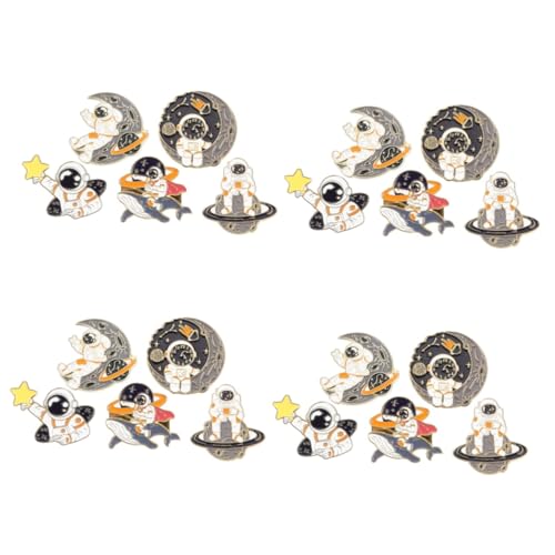minkissy 4 Sätze Teiliges Cartoon Astronaut Broschen Metall Anstecknadel Für Kleidung Rucksäcke Taschen Niedliches Design Langlebig Vielseitig Einsetzbar Für Freunde 5 Stück * 4 von minkissy