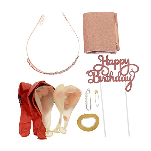 minkissy 4 Sets Geburtstag Dress Up Kuchen Dekorationen Anzüge Kopfbedeckung für Frauen It's My Birthday Schärpe Geburtstag Outfits für Frauen Geburtstag Schärpe und Tiara für Frauen Party von minkissy