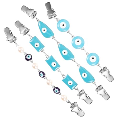 minkissy 4 Stck. Teiliges Evil Eye Strickjackenclip Metall Kleidungsclip mit Dekorativem Design Modischer Cardigan Clip für Damen Vielseitiger Pullover und Schalhalter Eleganter Schmuck für von minkissy