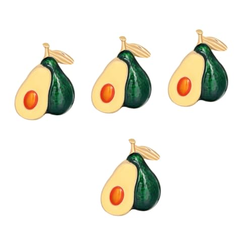 minkissy 4 Stück Avocado Brosche für Frauen Minimalistischer Schmuck Dekorative Anstecknadel Einzigartiges Avocado Design Perfektes Accessoire für Kleidung Taschen Rucksäcke von minkissy