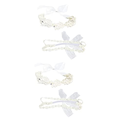 minkissy 4 Stück Baby-Haar-Accessoires Kleinkind-Haar-Accessoires Mädchen-Schleifen Für Haare Nylon Elastisches Haarband Baby-Mädchen-Stirnbänder Foto-Requisiten Kopfschmuck von minkissy