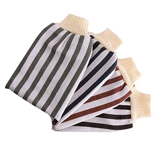 minkissy 4stücke Rücken Badehandschuhe Körpermassage Handtuch Peeling Badezimmer Zubehör Waschhandschuhe Hautpflege Reinigungstuch von minkissy