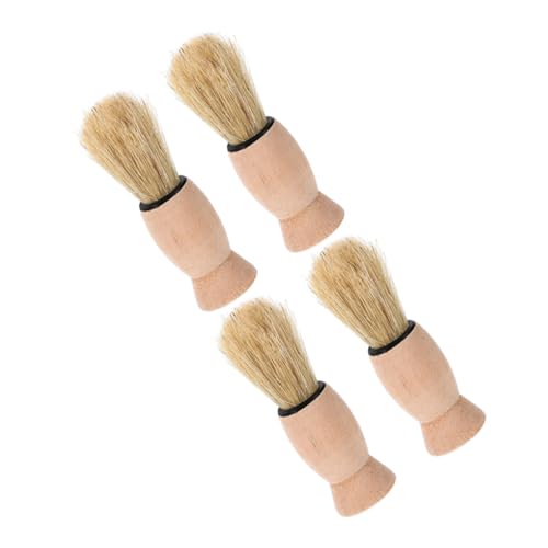minkissy 4stücke Rasierpinsel Für Herren Haarbürste Aus Weichen Borsten Bartpflege-tool Für Nassrasur Friseurwerkzeug Bartbürste Für Tägliche Pflege von minkissy