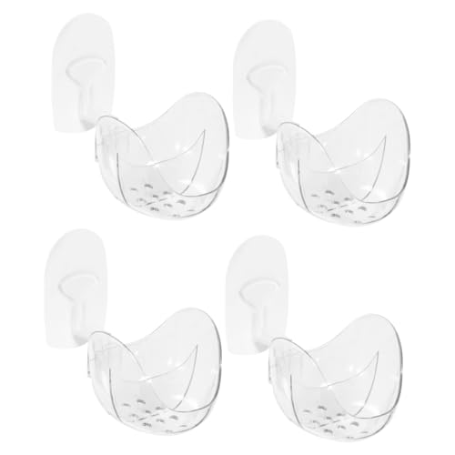 minkissy 4 Stück Beauty Egg Storage Rack Dish Storage Rack Cosmetic Schwämme Beauty Sponge Holder Portable Puff Rack Make up Schwamm Puderquaste Kosmetik Aufbewahrungswerkzeug Weiß PP Organizer Mix von minkissy