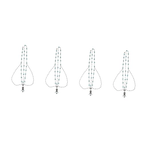 minkissy 4-teiliges Modisches Stirnband Für Frauen Und Mädchen Bunt Kettenschmuck Kopfbedeckung von minkissy