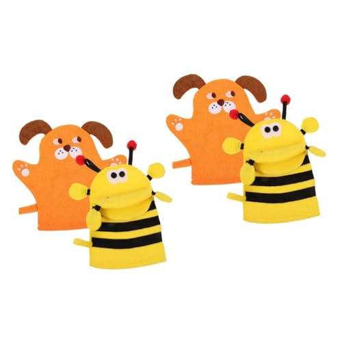 minkissy 4 Stück Cartoon-badetuch Handschuh Peelingfäustlinge Zum Peeling-tool Für Den Fäustlinge Zum Schrubben Der Haut Waschlappen Badeversorgung Polyester von minkissy