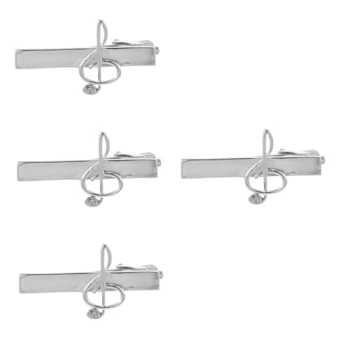 minkissy 4 Stück Clipzubehör binden Die Krawattenklammern geschäftliche Krawattennadel Hemd-Krawattenstange Krawattenklammer für Hemden Legierung Silver von minkissy
