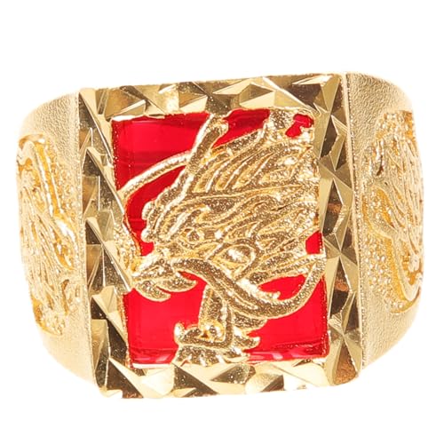 minkissy 4 Stück Drachenring für Verstellbarer Offener Chinesischer Mode Schmuck Zodiac Tier Schmuck Leicht Hautfreundlich für Partys Anlässe von minkissy