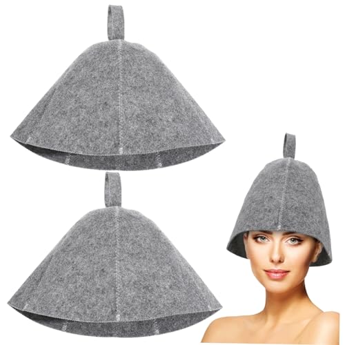 minkissy 4 Stück Duschhaube, ukrainischer Hut, Badehut, grau, Bandana-Hüte für Herren, Kopfwickel für Männer, Hut für Banya, Haarpflege, Kappe, Sauna-Zubehör, Mützen, Wolle, Duschhut, Herrenanzüge, von minkissy