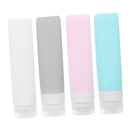 minkissy 4 Stück Flasche Aus Kieselgel Conditioner-lotion-tube Flasche Handcreme Shampoo-reisebehälter Reisekosmetikflaschen Mini-shampoo Seife Reisen Pack Silikon in Lebensmittelqualität von minkissy