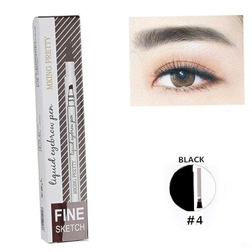 minkissy 4stücke Teiliges Wasserdichter Augenbrauenstift Mit Vierzackiger Spitze Natürliche Augenbrauenzeichnung Chestnut Für Müheloses Augen-make-up von minkissy